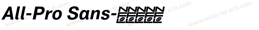 All-Pro Sans字体转换